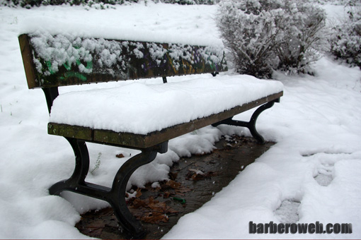 Foto: Banco con nieve