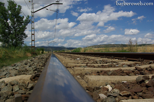 Foto: En la via del tren