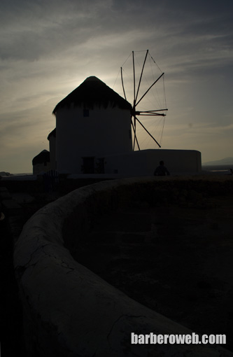 Foto: Foto de los molinos en la Isla de Mykonos, Grecia.